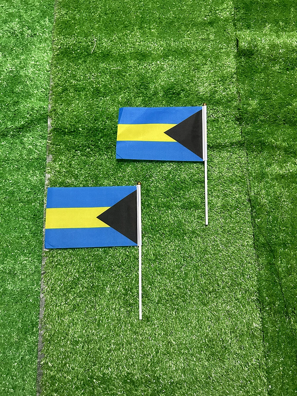 BANDERA DE SKY Bahamas bandera nacional 50/100 Uds 21*14cm Bahamas banderas ondeantes a mano con poste de plástico para actividades deportivas decoración del hogar - imagen 3