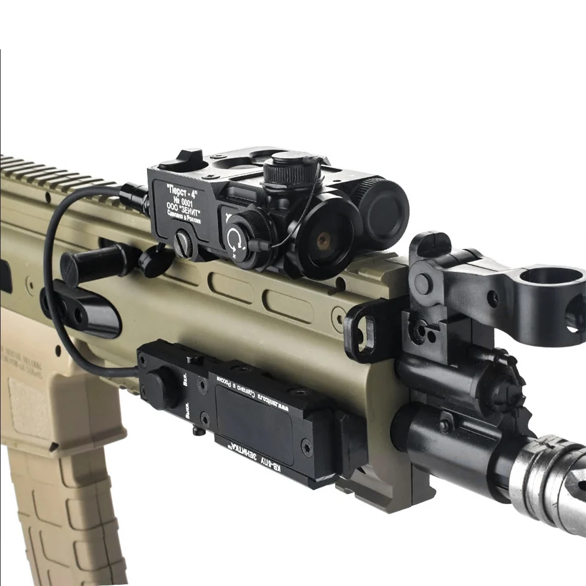 Linterna táctica LED láser rail Picatinny – AK-47 AR15 M16 - imagen 2