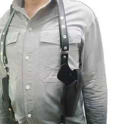 Funda táctica para hombro, funda ajustable para pistola de axila con bolsa para revistas, bolsa de transporte para pistola, accesorios de caza