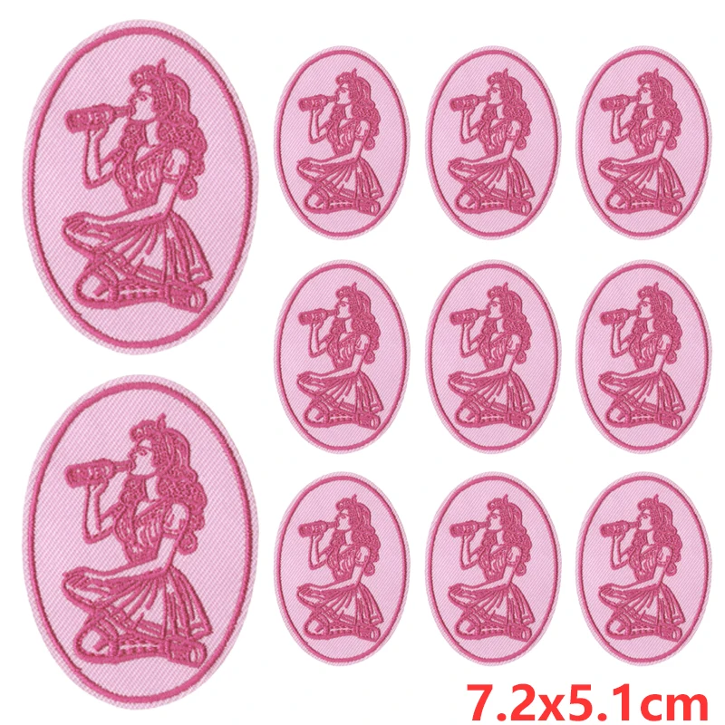 10 unids/lote, venta al por mayor, apliques de la serie temática de Bar/parche bordado, parches para planchar para ropa, parches termoadhesivos para ropa - imagen 4