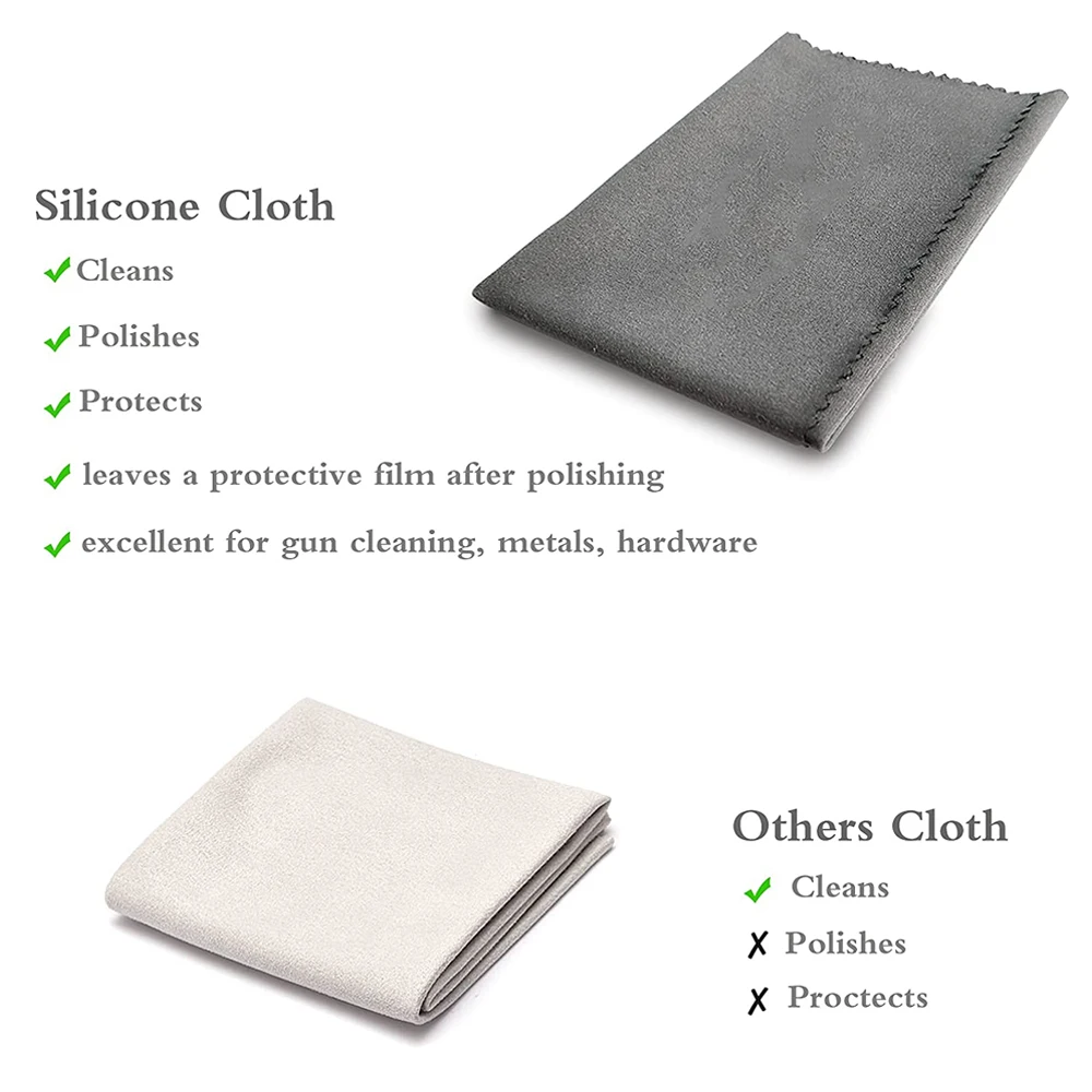 Paño de limpieza de pistola táctica, Trapos de pistola de carrete de silicona de microfibra, accesorio de herramienta de limpieza de pistola de pulido, 12" - imagen 3