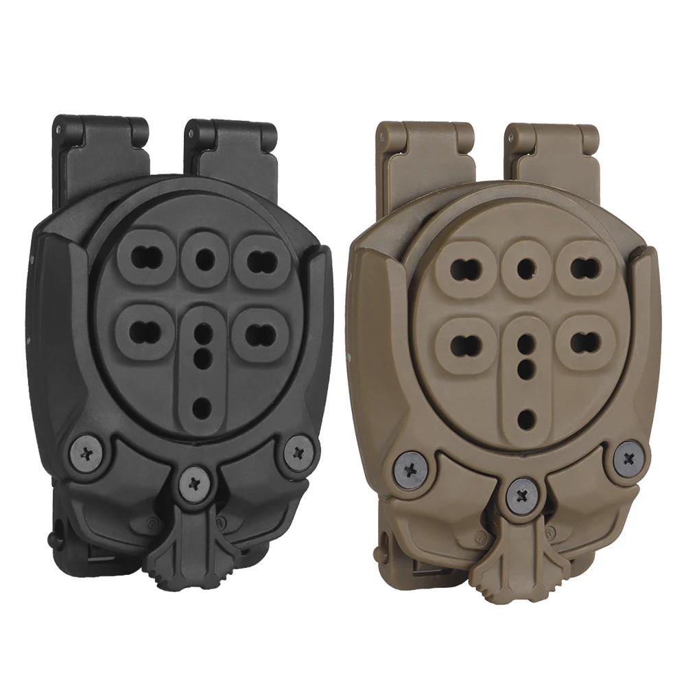 Adaptador de funda táctica, sistema MOLLE giratorio de 360 grados, portátil, para caza al aire libre, combate, Airsoft, accesorios de funda de extracción rápida