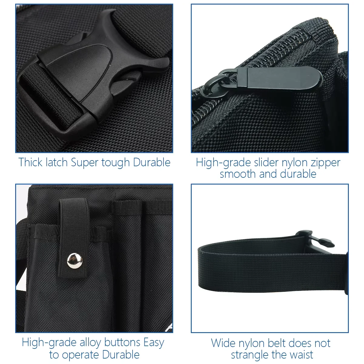 ABBREE-riñonera para restaurante, Bar, hoteles, cafeterías, camarero, bolsa para delantal, bolsa para Baofeng UV-5R 888S UV-S9 Walkie Talkie - imagen 5