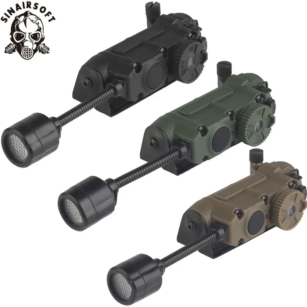 Lámpara para casco Sidewinder, luz estroboscópica táctica, rojo/verde/azul/blanco/cabeza IR, luz IFF, linterna LED auxiliar para caza y pesca - imagen 3