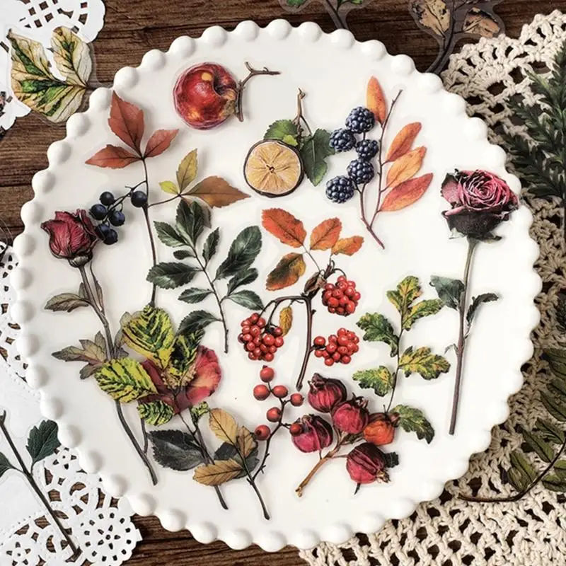 Pegatina decorativa flores planta Pegatina álbumes recortes para planadores laptops portada del teléfono - imagen 3