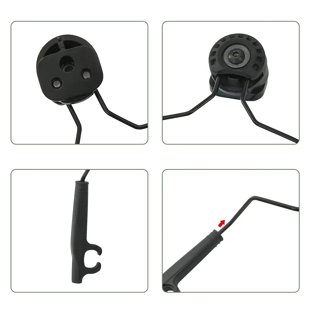 Soporte de orejeras electrónicas, adaptador de riel de arco para PeltorTACTICAL 300/500, orejera de tiro, protección auditiva, auriculares tácticos - imagen 5