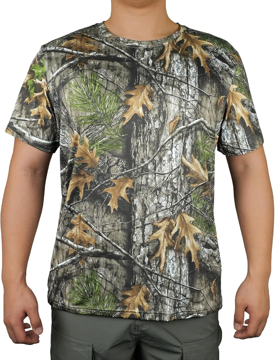 Ropa de caza, camiseta para hombre, uniforme de camuflaje de árbol simulado, ropa de caza, traje Ghillie, accesorios tácticos, ciego de verano