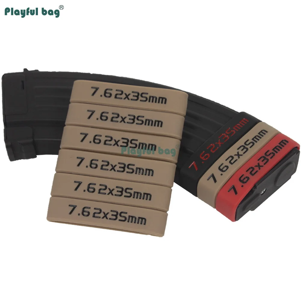 Banda para marcar revistas: bandas de goma de identificación táctica 5,56 y 7,62 - Marcador magnético codificado por colores para munición tipo AQB228 - imagen 3