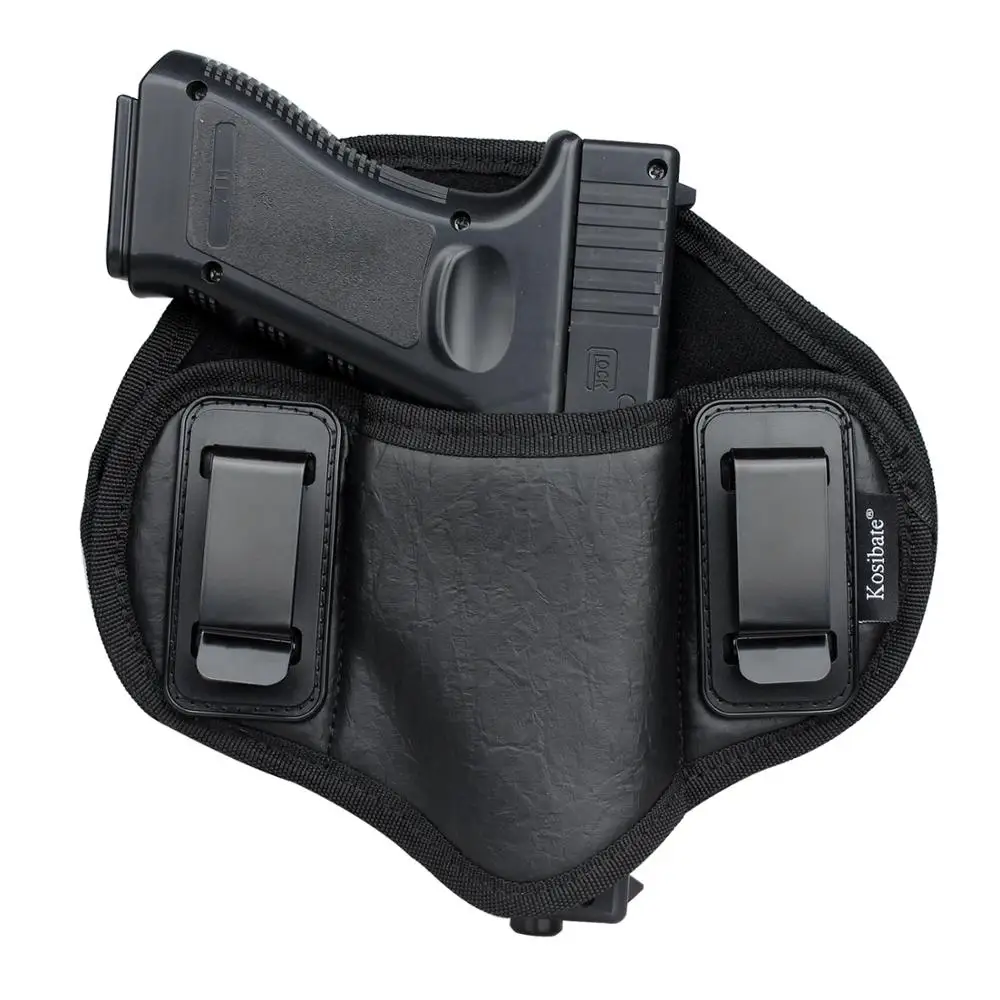 Funda táctica de caza IWB de cuero PU, pistola oculta, Walther 1911 PPQ Glock Beretta 92 Taurus G2c PX4 Storm - imagen 2