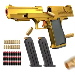 Pistola de airsoft infantil de balas de espuma con expulsión de cartuchos