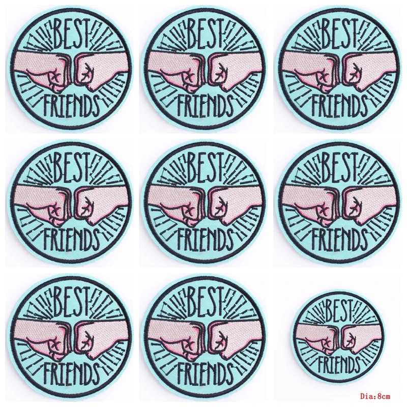 Parche con letras para planchar, parches bordados para ropa, parches termoadhesivos, DIY Friends Don't Lie Stripes en la mochila, 10 unidades por lote - imagen 5