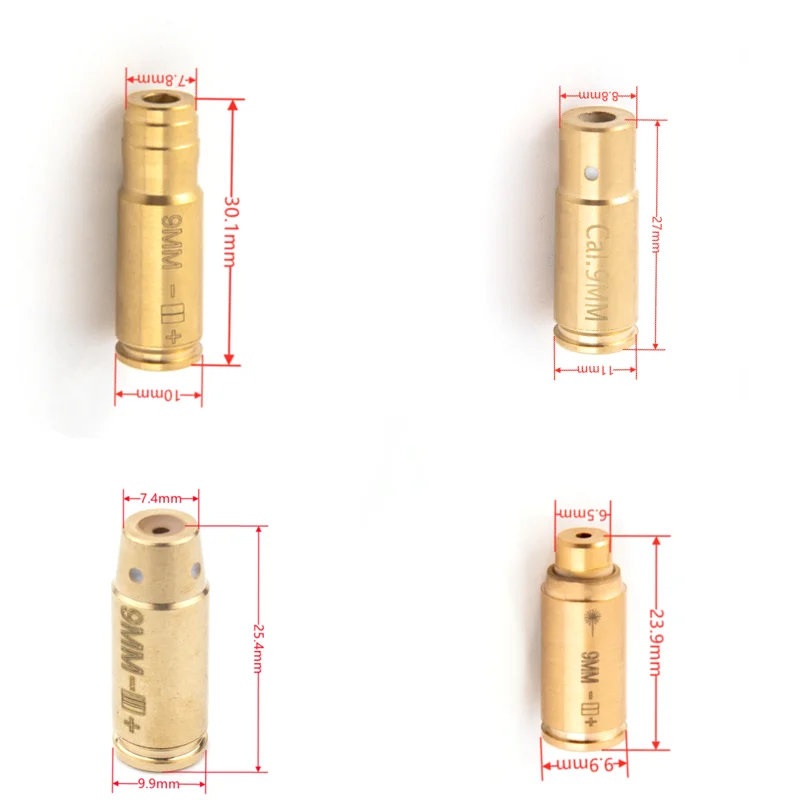 Puntero láser táctico de punto rojo para Cartucho de puntero de 9mm - imagen 2