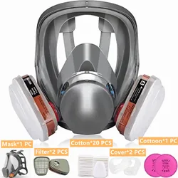 27 unids/lote 6800 máscara de Gas para pintura en aerosol formaldehído máscara de polvo protección de seguridad respirador químico protección facial completa