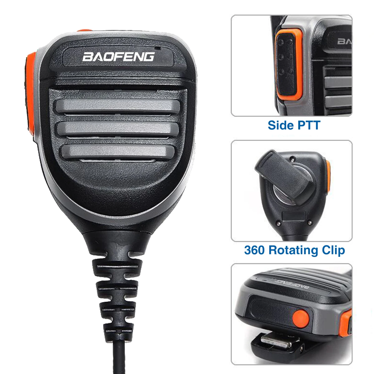 Baofeng BF-780 Dual PTT remoto hombro Walkie Talkie altavoz micrófono para UV-5R BF-888S 5RH 21 PRO Quansheng UV-K5 UV-K6 - imagen 3