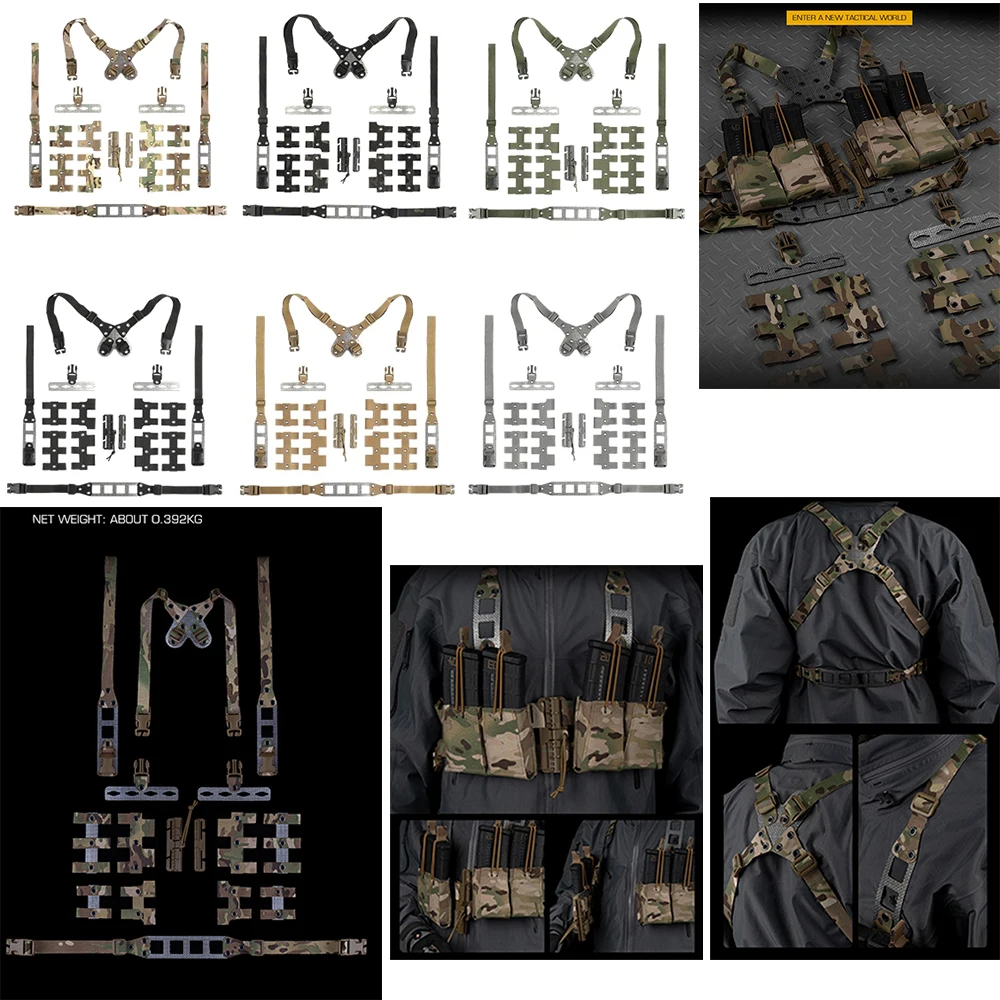 Nuevo aparejo de pecho Modular de combinación libre para caza al aire libre, diseño de liberación rápida, aparejo de pecho MOLLE V2 para juego deportivo CS Air Soft