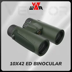 Óptica vectorial Continental 8X42/10X42 ED Green Od Binoculares de largo alcance Binocular de alta definición Ipx7 Equipo de camping