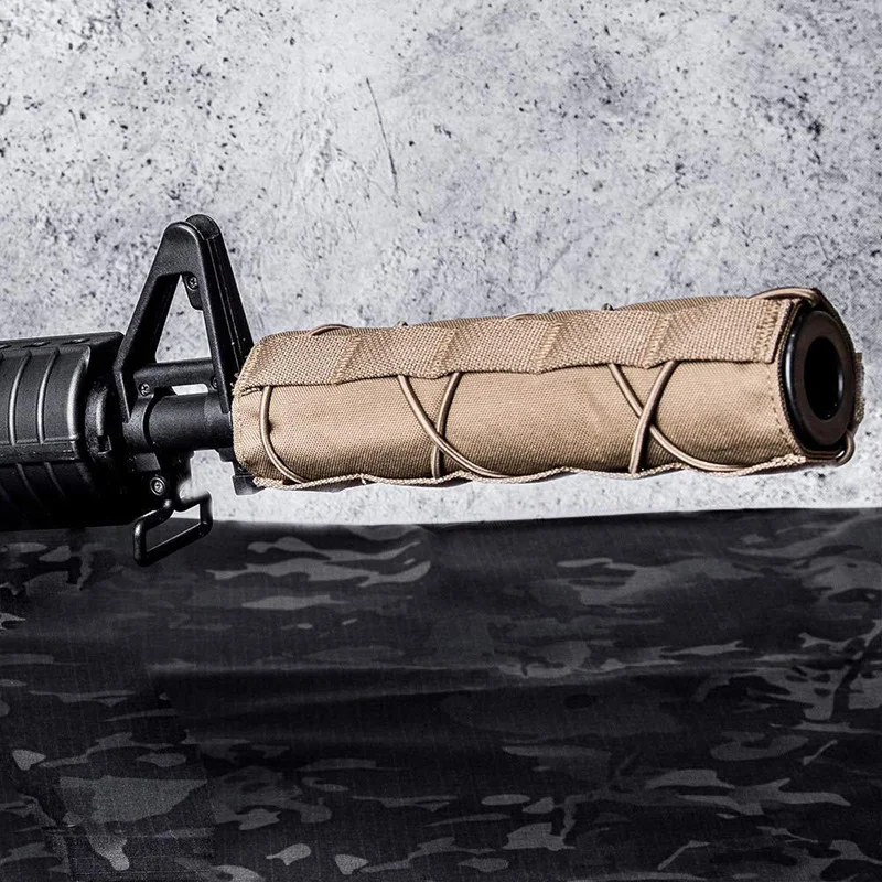 Funda protectora de silenciador de 22cm, supresor táctico Mirage, funda de protección térmica, cubierta de silenciador de tiro, accesorios de caza Airsoft - imagen 5