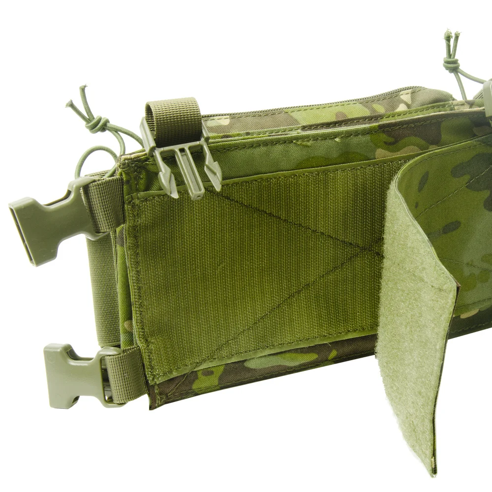 Tactifans D3-Chaleco táctico para el pecho, arnés CRM H M4 5,56, inserto de revista, parte posterior plana, accesorios de caza integrados, nailon 500D - imagen 4