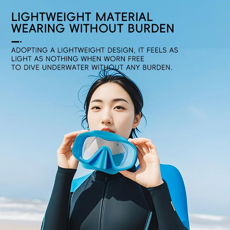 Máscara de buceo subacuática profesional HD vidrio templado adultos ajustable buceo snorkel natación gafas de buceo + caja de almacenamiento - imagen 4