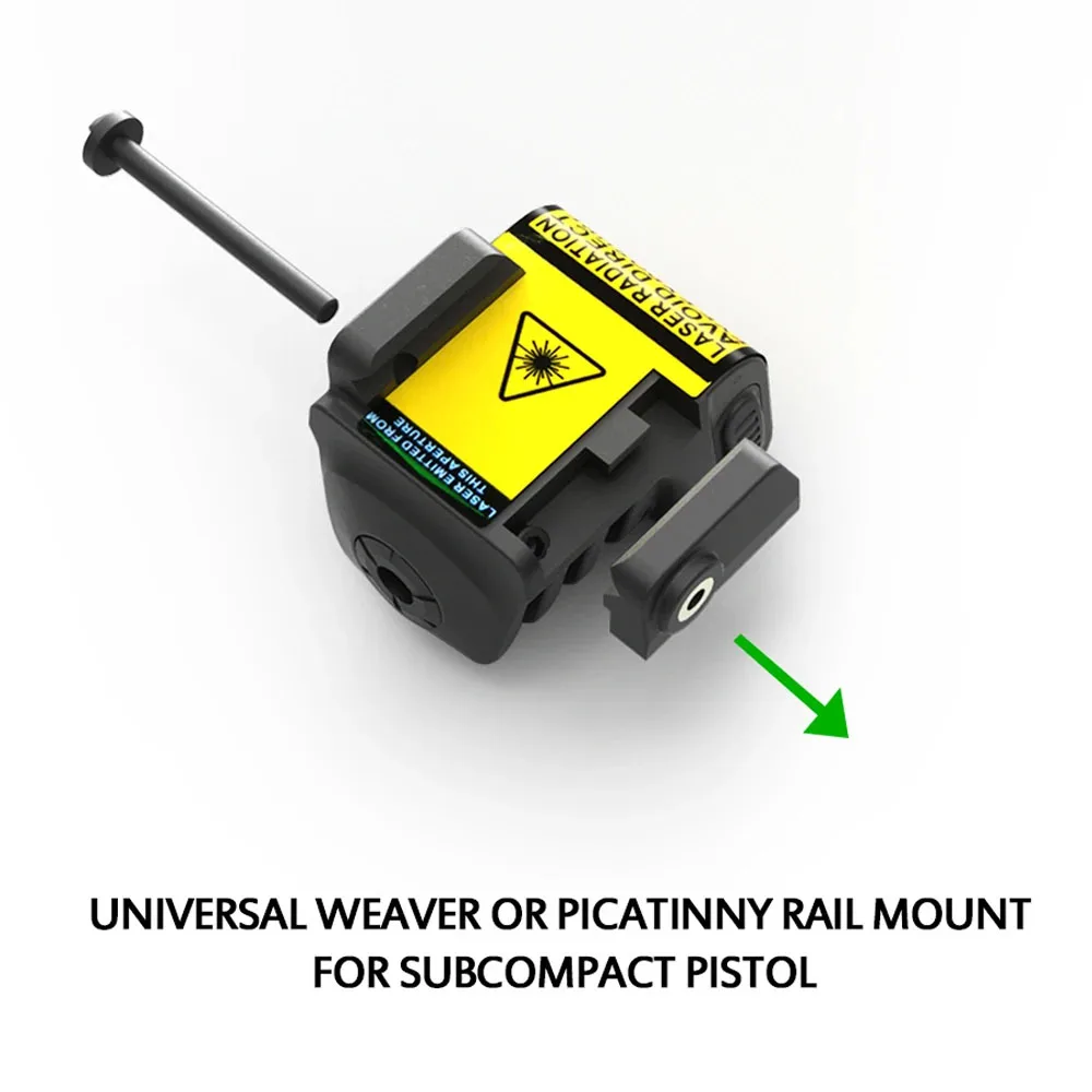 Mira láser táctica L8 con punto rojo para pistola compacta de 92G, mira láser recargable verde/azul/rojo, montaje en riel Picatinny de 20mm - imagen 3