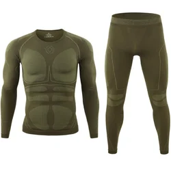 Base layer térmico hombre – Mallas compresión Lana Merino invierno