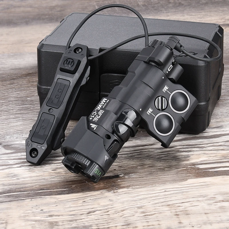 Láser táctico de Metal CNC MAWL C1 + táctico rojo verde IR con linterna LED blanca y interruptor de presión de doble enchufe de 20MM - imagen 2