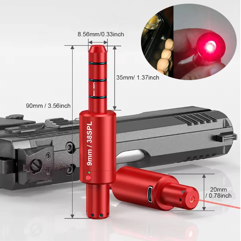 Táctico 22LR.243 9mm 12GA Entrenador de emisión láser controlado por voz Disparo láser Entrenamiento de fuego seco Calibrador de luz infrarroja - imagen 5