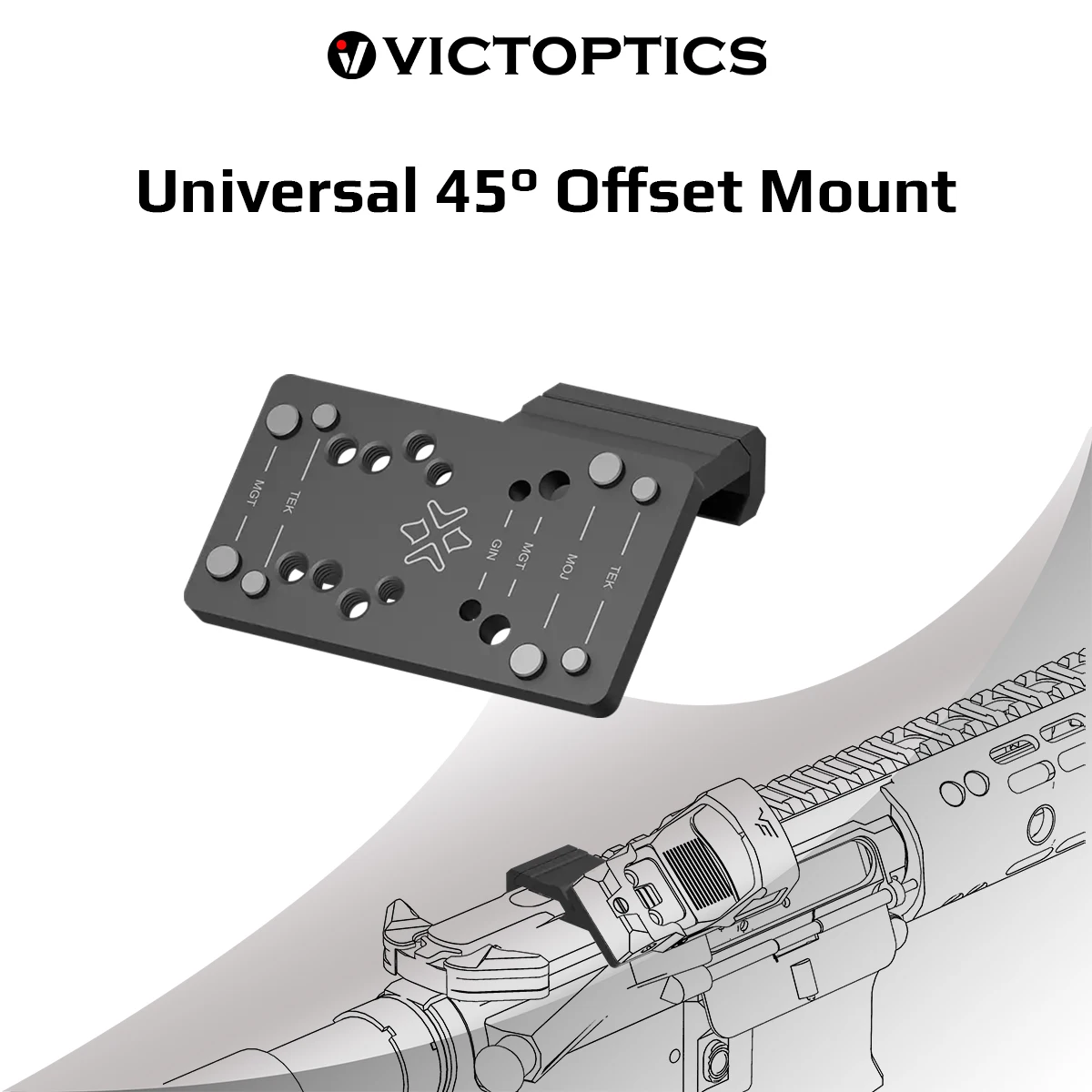 VictOptics Montura de punto rojo con desplazamiento para RMR en aluminio