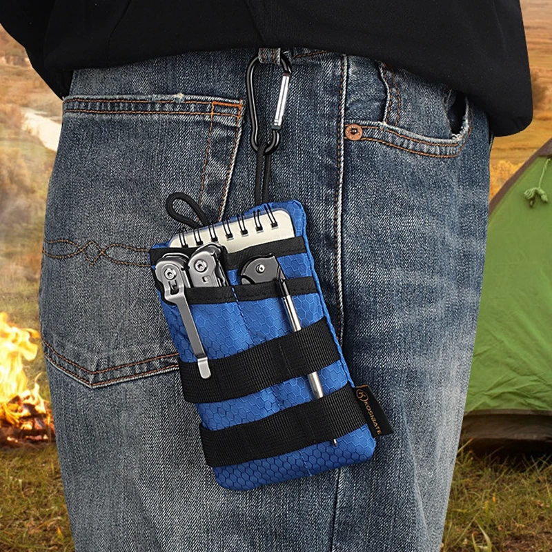 Bolsa táctica EDC para acampar al aire libre, almacenamiento de herramientas, caza, plegable, portatarjetas de crédito, BILLETERA, cuchillo, bolígrafo, bolso colgante - imagen 4
