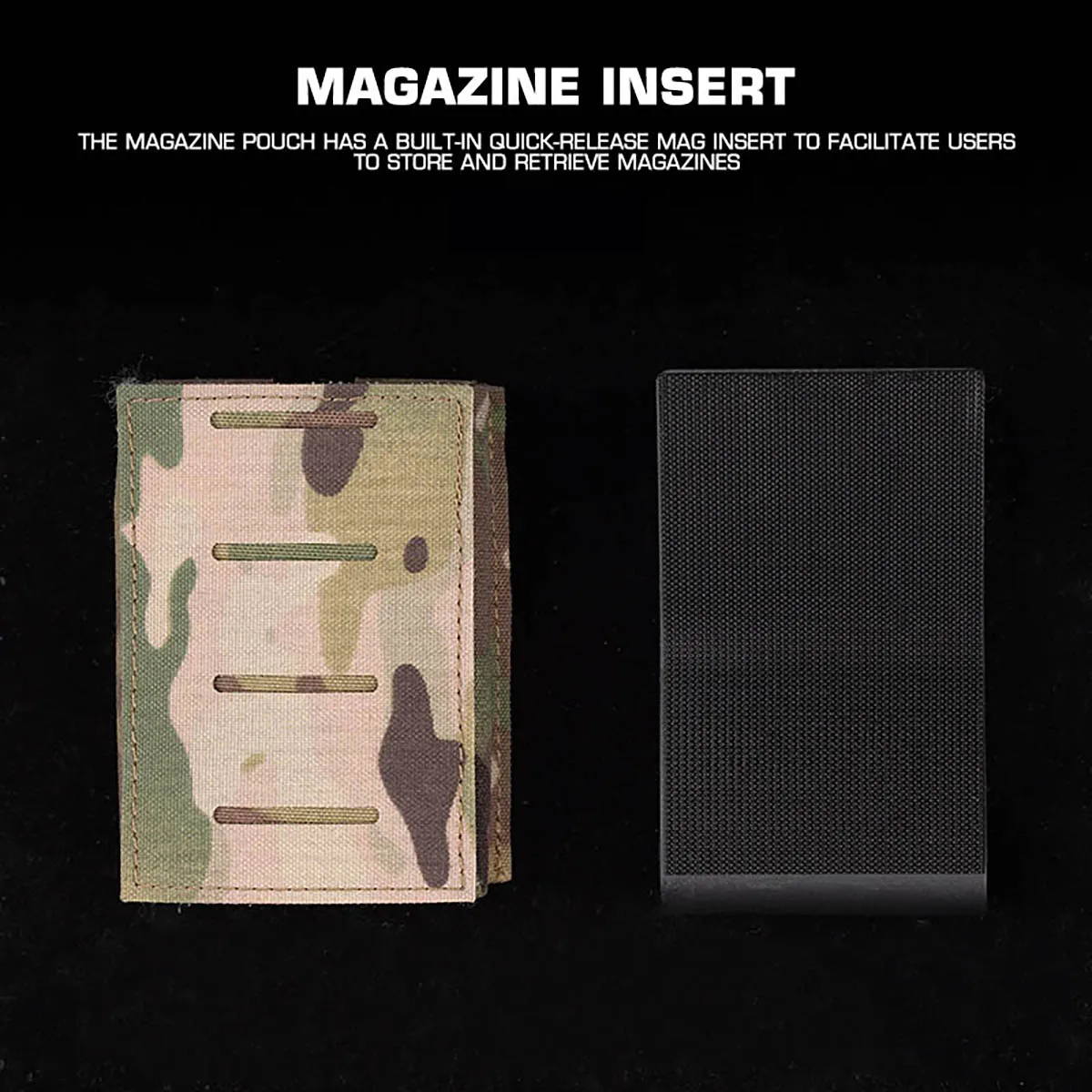 MK2 AR-15 5.56 Rifle Mag Pouch Inserto de revista de liberación rápida incorporado Compatible con cinturón PHC y cinturones de 1,75"