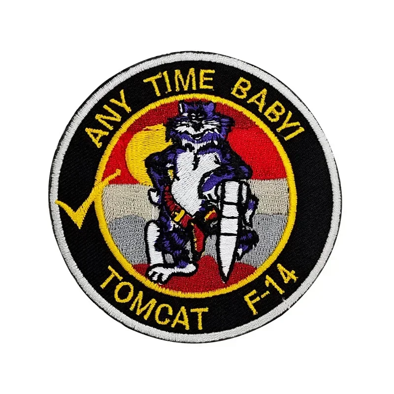 Tomcat F-14 VF-31 Insignia del Escuadrón de Gato Felix, accesorios tácticos, emblema de moral, parches de gancho y bucle bordados, pegatina para mochila - imagen 4