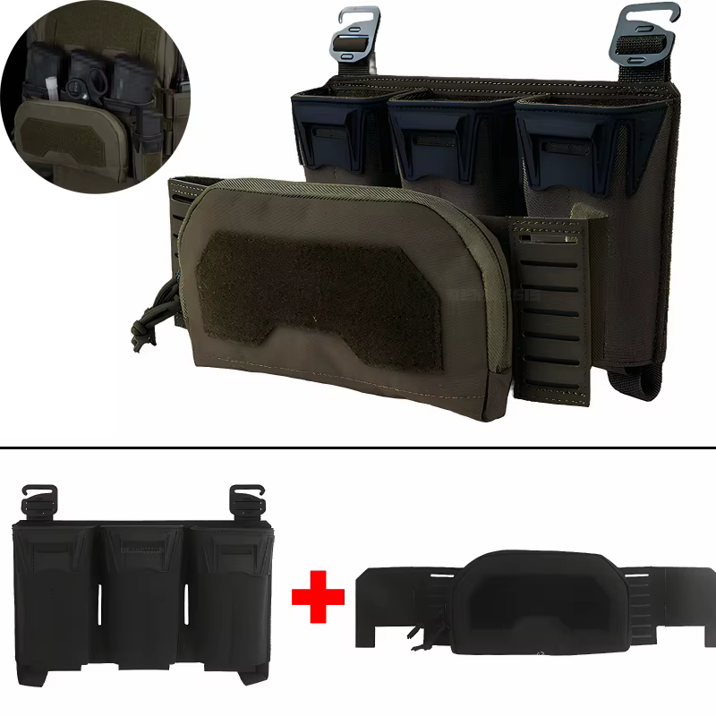 Bolsa táctica triple porta-cargadores MOLLE multicalibre