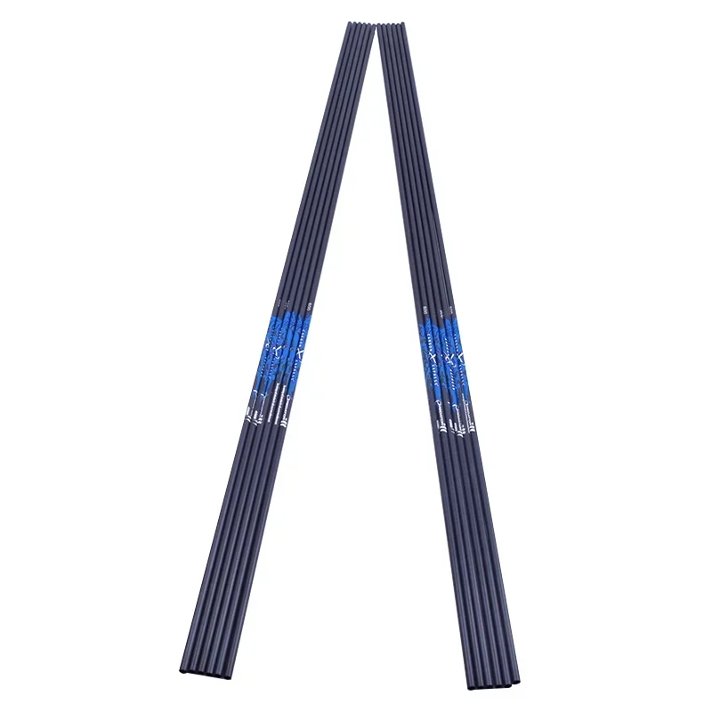 12 Uds caza con arco flechas de carbono puro eje Spine300-800 ID6.2mm arco compuesto para arco - imagen 3