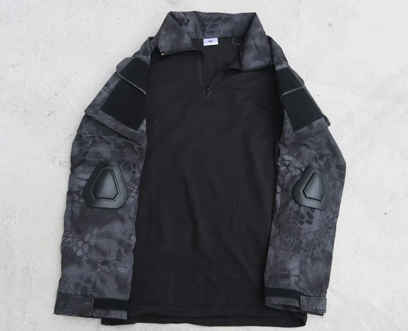 Camisa táctica Gen2 para hombre, ropa de caza Airsoft Paintball, camiseta de manga larga para senderismo, camisetas de combate BDU con coderas y Typhon - imagen 3