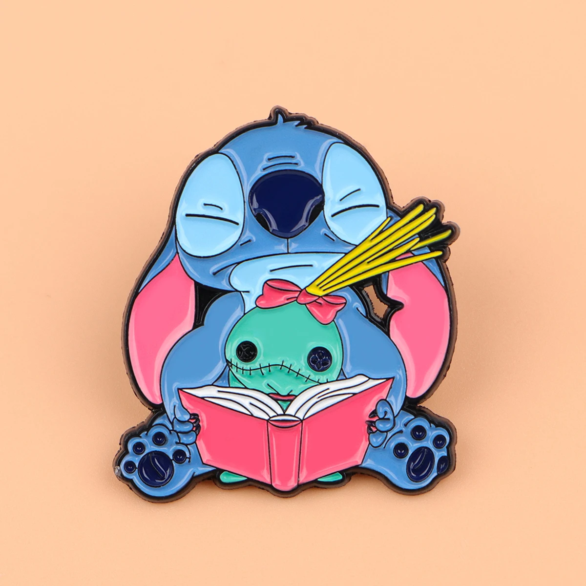 Lindos alfileres esmaltados alienígenas, conjunto de broche de Ángel de dibujos animados, Pin de solapa de Metal, insignia, accesorios para mochila, joyería, regalos para mejores amigos - imagen 5