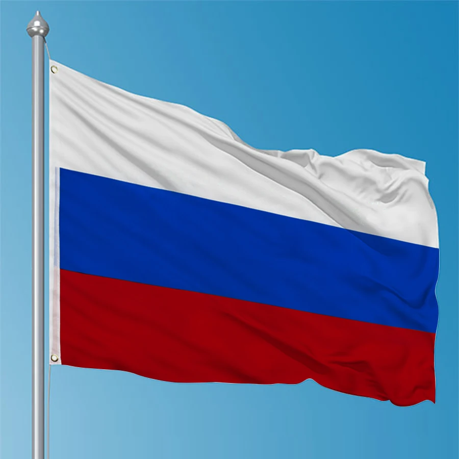 Bandera nacional de Rusia de 90x150cm, bandera de la Federación Rusa, bandera Ru blanca, azul y roja, pancarta decorativa impresa de poliéster