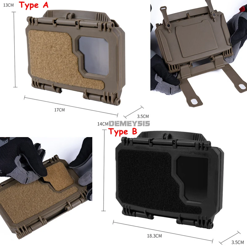Caja de almacenamiento táctica MOLLE para teléfono, chalecos de caza, portador de placa, soporte para teléfono, tablero de navegación, tablero de Panel administrador de tiro Airsoft - imagen 3