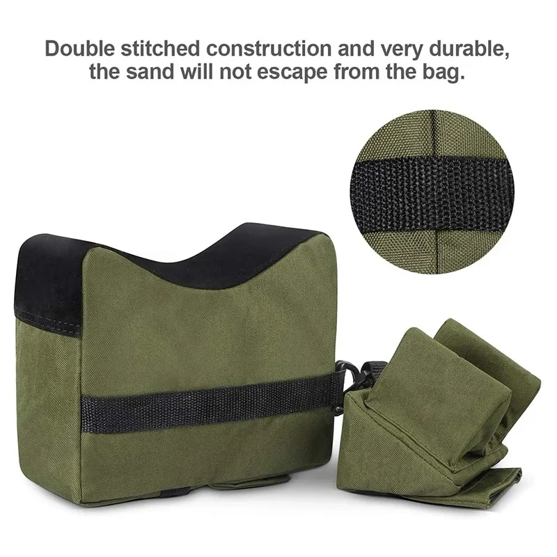 Bolsa delantera y trasera para exteriores, soporte para Rifle, bolsa de arena sin arena, soporte para objetivo de tiro de francotirador, accesorios para pistola de caza - imagen 5