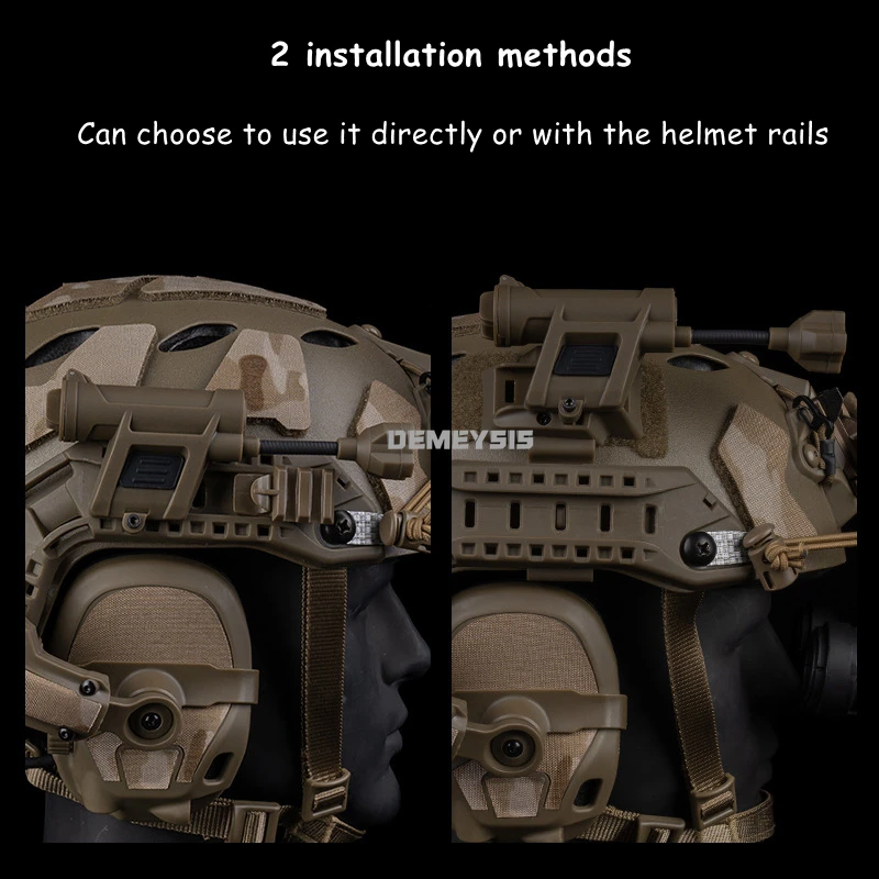 Lámpara para casco de tiro, linterna LED de alta potencia de 6 modos, equipo de iluminación para caza al aire libre, luces para casco táctico Airsoft CS - imagen 5