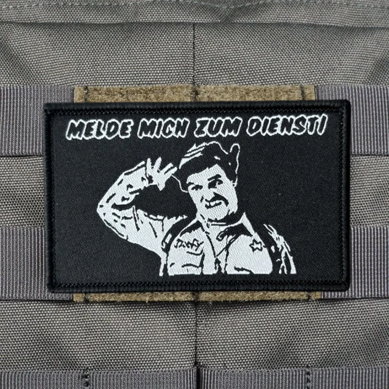 Parche militar táctico MELDE MICN IUM DIENSTI en ropa insignias de moral parches de gancho mochila pegatinas del ejército - imagen 4
