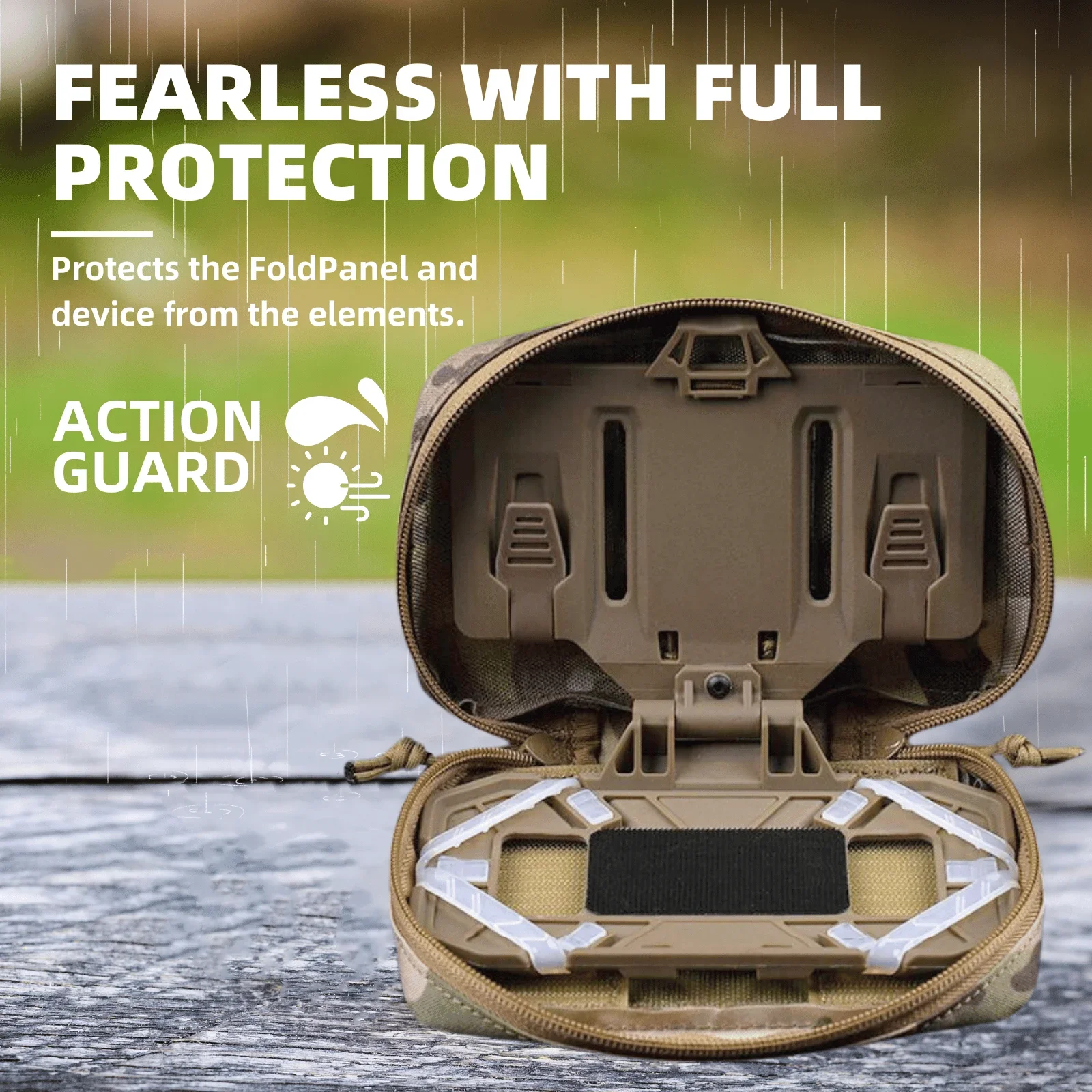 Bolsa portadora de placa táctica MOLLE, soporte plegable para teléfono de navegación, paquete de pecho para caza al aire libre, accesorios Airsoft - imagen 2