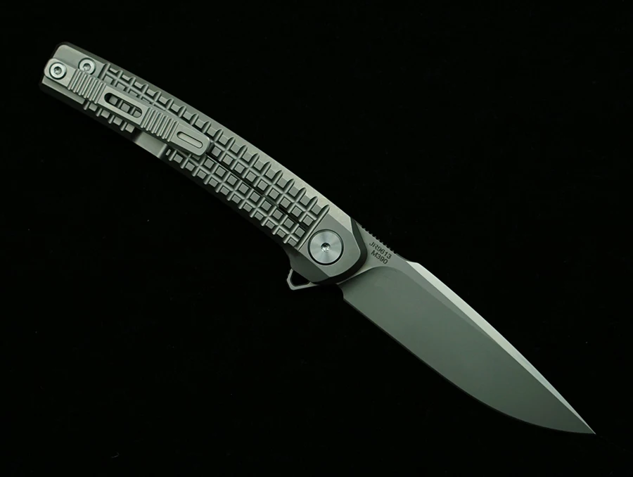 Cuchillo plegable LEMIFSHE JR9613 M390, mango titanio EDC camping - imagen 4