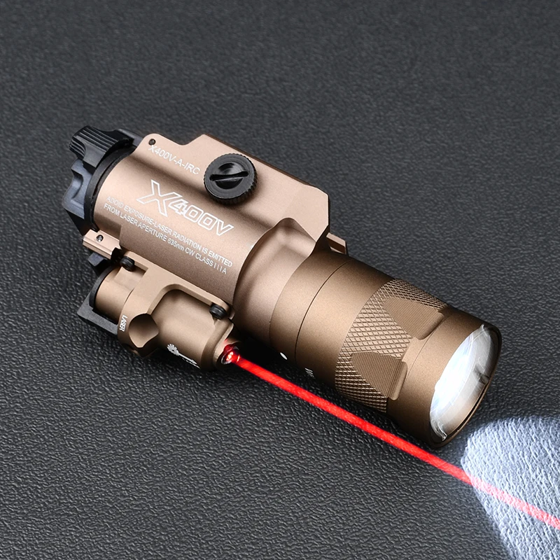 WADSN-linterna colgante táctica de Metal Surefir X400 X400V, punto rojo, alta potencia, 600 lúmenes, luz blanca, lámpara para arma de caza - imagen 3