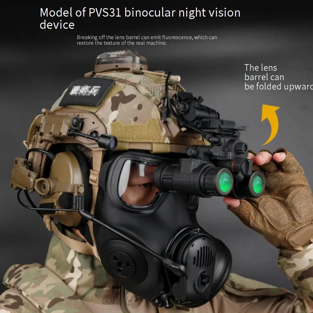 FM53 Máscara de gas Casco de airsoft al aire libre Conjunto táctico - imagen 5