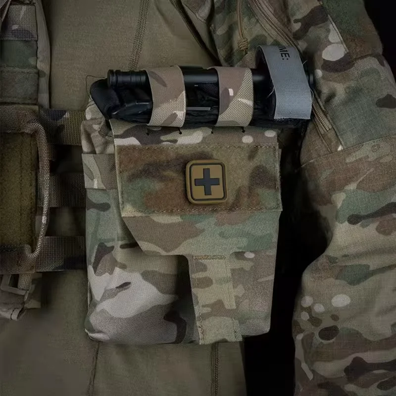 Bolsa Molle para primeros auxilios para traumatismos, adecuada para viajes en casa, senderismo y acampada, equipo salvavidas de emergencia - imagen 2