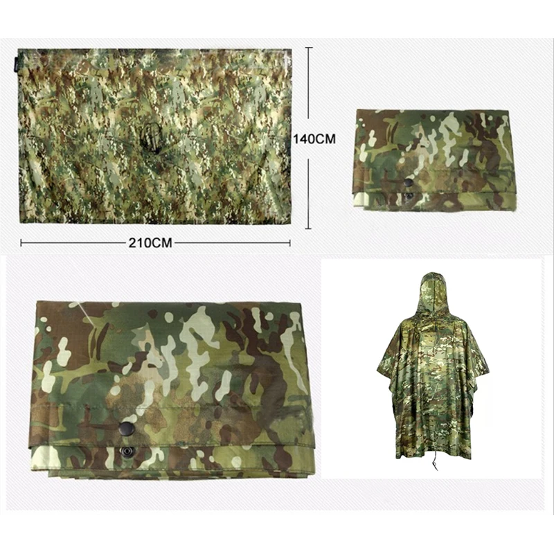 Chubasquero táctico militar para hombre, tienda Impermeable para exteriores - imagen 4