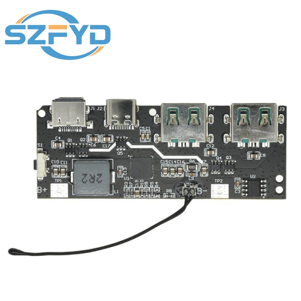 1-10 Uds 22,5 W banco de energía 5 puertos bidireccionales carga rápida módulo de energía móvil placa de circuito DIY Kit de placa base QC4 + PD3.0 - imagen 5