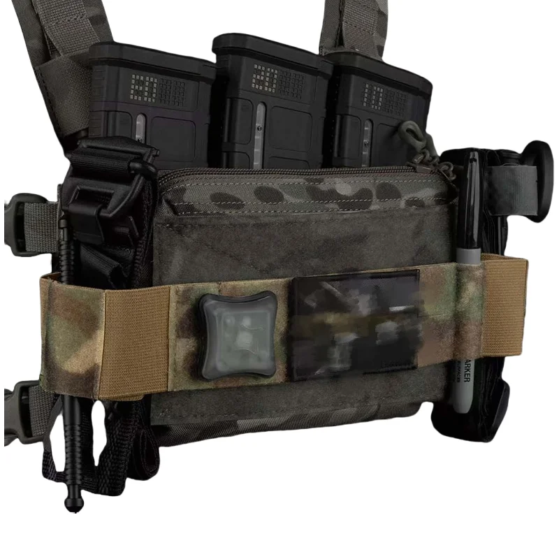 Correa de extensión para plataforma de pecho MOLLE |   Percha elástica ajustable para equipo al aire libre |   Sistema de conexión de gancho y bucle DIY - imagen 3