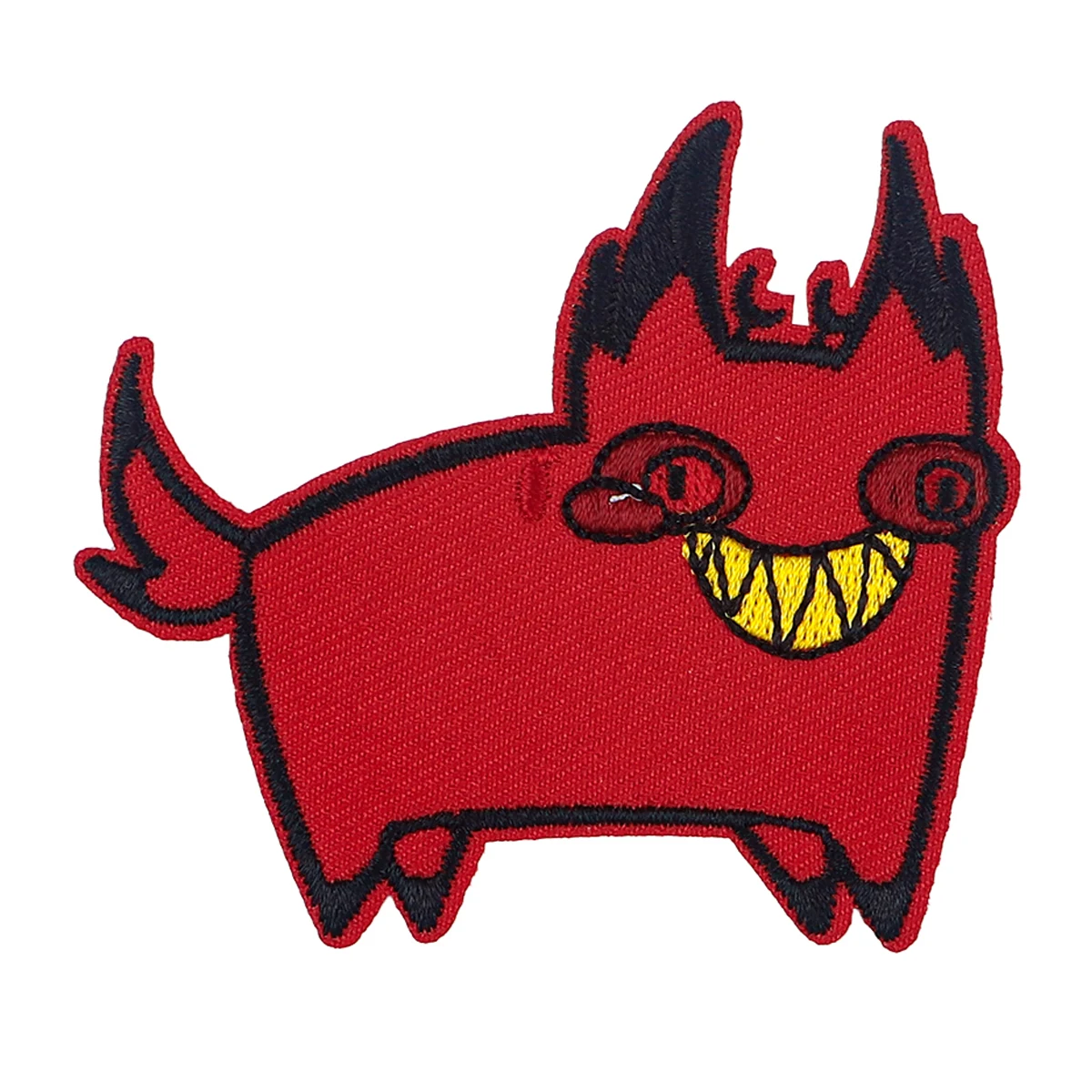 Parche bordado de perro rojo divertido, villano de dibujos animados, parches termoadhesivos para ropa, insignias de costura DIY - imagen 5