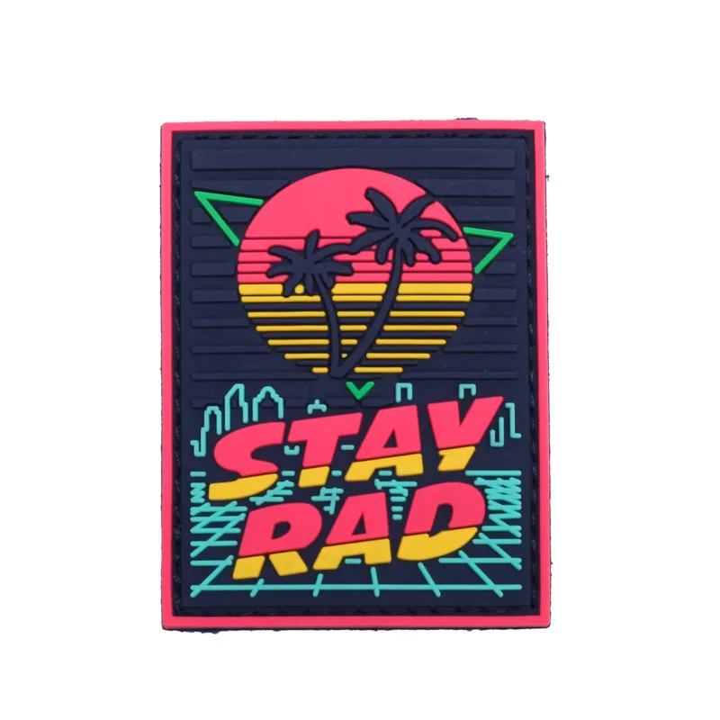 Parche de PVC 3D STAY RAD para ropa, insignia de moral, gancho y bucle, parches militares tácticos, pegatinas para mochila, apliques - imagen 2